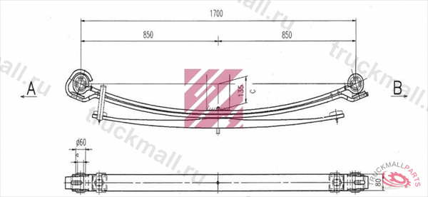 РЕССОРА ЗАДНЯЯ - M1027100