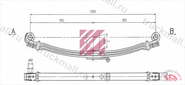 Рессора MAN о.н. 81434026058 M1049700 ER81434026058 MARSHALL - M1049700