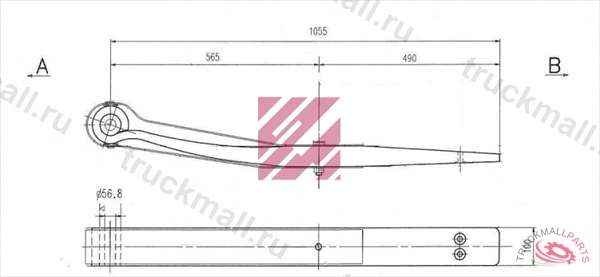Рессора малолистовая в сборе - M1058100