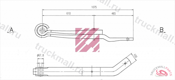 Рессора Renault о.н. 5010383590 M1067600 ER5010239210 MARSHALL - M1067600