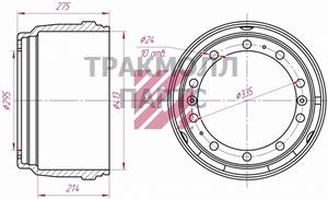 Барабан тормозной - M1900001