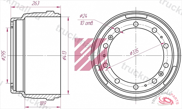 Барабан тормозной - M1900002