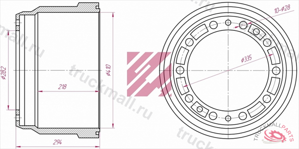 БАРАБАН ТОРМОЗНОЙ - M1900030