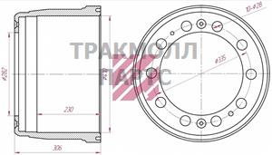 Барабан тормозной - M1900038