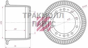 Барабан тормозной Volvo о.н.1589429 M1900047 - M1900047