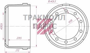 Барабан тормозной - M1900110