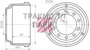Барабан тормозной - M1900194