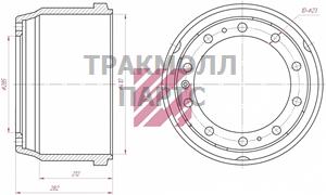 Барабан тормозной Iveco - M1900210