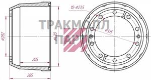 Барабан тормозной Stayer HOWO о.н.99112340006 M1900230 - M1900230