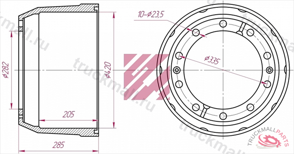 Барабан тормозной - M1900230