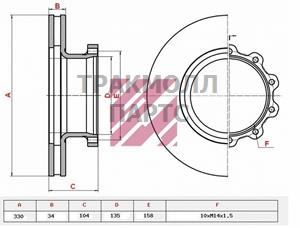 Диск тормозной MAN - M2000041