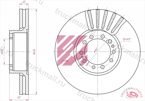 ДИСК ТОРМОЗНОЙ - M2000058