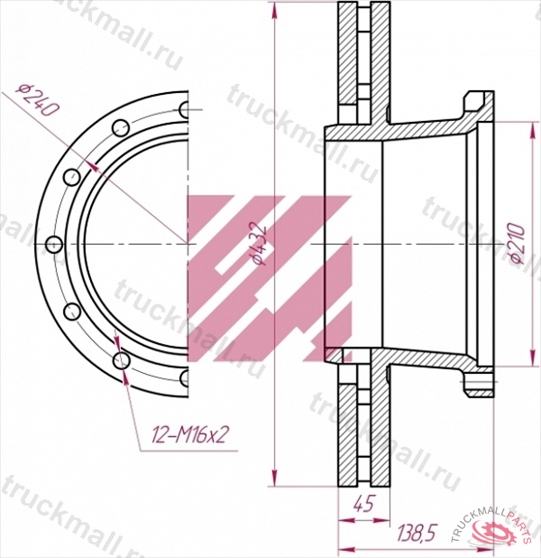 ДИСК ТОРМОЗНОЙ - M2000122