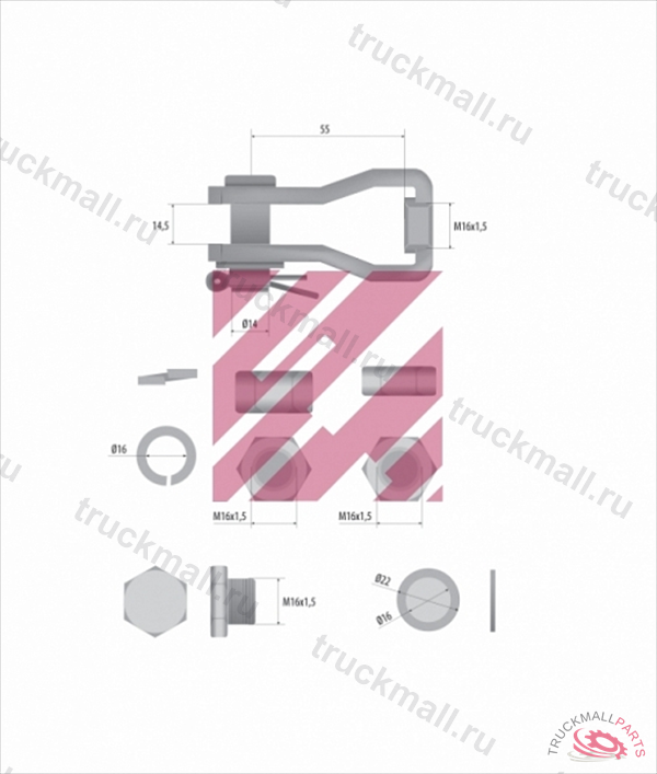 Ремкомплект тормозной камеры - M2710004