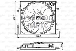 ВЕНТИЛЯТОР РАДИАТОРА - 696583