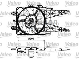 Вентилятор радиатора Fiat Punto 240w - 698483