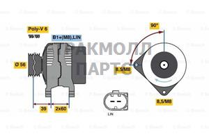 ГЕНЕРАТОР BOSCH - 0121715051